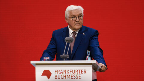 Bundespräsident Frank-Walter Steinmeier auf der Eröffnungsfeier der Frankfurter Buchmesse Bundespräsident Frank-Walter Steinmeier auf der Eröffnungsfeier der Frankfurter Buchmesse