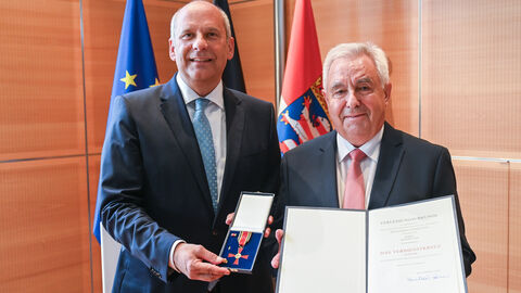 Werner Jung mit Roman Poseck